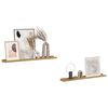 vidaXL Wandregal mit Regal 2 pcs Braun 80 x 9 x 3 cm Holzwerkstoff