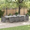 vidaXL Garten-Esstisch Hellgrau 350 x 100 x 73 cm Poly-Rattan