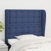 vidaXL Kopfteil mit Ohren Blau 83x23x118/128 cm Stoff