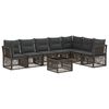 vidaXL Gartensofa-set 8 pcs Grau Poly-Rattan