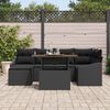 vidaXL Garten Essgruppe mit Kissen 7 pcs Schwarz und Braun