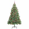 vidaXL K&uuml;nstlicher Weihnachtsbaum Gr&uuml;n 240 cm PVC und Metall