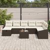 vidaXL Garten-Sofa-Set 9 pcs Braun 55 x 62 x 69 cm Poly Rattan