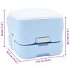 vidaXL Camping-Toilette Helles Blau und Weiß 41,5 x 36,5 x 30 cm