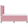 vidaXL Boxspringbett mit Matratze mit Kopfteil Rosa 90 x 190 cm Samt