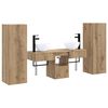 vidaXL Badezimmerm&ouml;bel-Set 5 Stk. Artisan-Eiche 33 x 34,5 x 100 cm