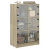 vidaXL Highboard mit T&uuml;ren Sonoma-Eiche 68x37x109 cm Holzwerkstoff