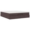 vidaXL Ottoman-Bett mit Matratze Dunkelbraun 160x200 cm Stoff