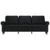 vidaXL 3-Sitzer-Sofa Schwarz 180 cm Kunstleder