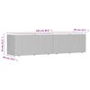 vidaXL Gartentruhe Grau 220x50x54 cm Poly Rattan Akazienholz