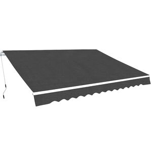 vidaXL Manuelle Markise 4 x 3 m Anthrazit 100% Polyester