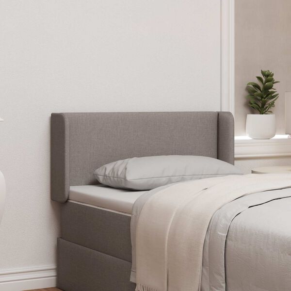 vidaXL Kopfteil Ohr Taupe 40,5 x 40,5 x 4 cm Stoff