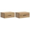 vidaXL Wandmontierter Nachttisch 2 pcs Artisan-Eiche 49 x 34,5 x 20 cm