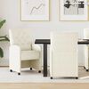 vidaXL Esszimmerst&uuml;hle mit Rollen 2 pcs Creme 58 x 67 x 97 cm Samt