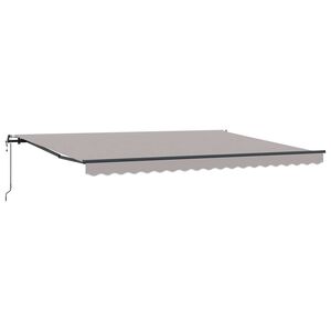 vidaXL Ausziehbare Markise Hellgrau 450 x 300 cm Stoff und Aluminium