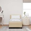 vidaXL Boxspringbett mit Matratze mit Kopfteil Creme 200 x 80 cm Stoff