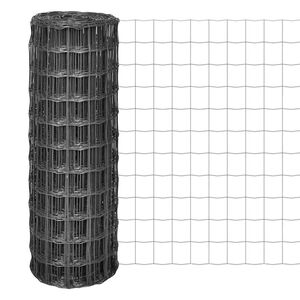 vidaXL Eurozaun Stahl 10 x 1,2 m Grau