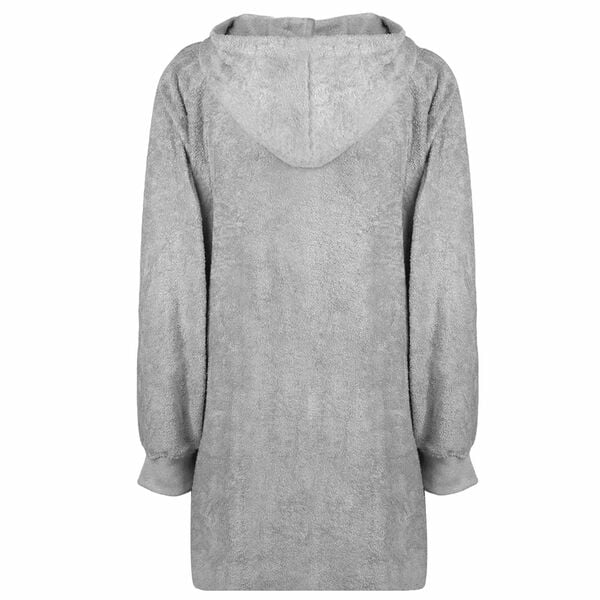 vidaXL Decken-Hoodie KINN Grau L Baumwolle