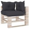 vidaXL 4-tlg. Garten-Lounge-Set aus Paletten mit Kissen Kiefernholz