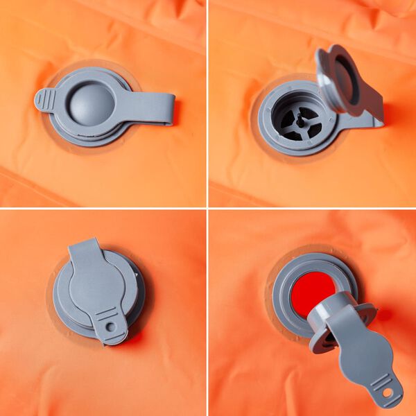 vidaXL Doppel-Isomatte mit Kissen Selbstaufblasend Orange