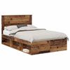 vidaXL Bettrahmen Uni Altholz 135 x 190 cm Massives Kiefernholz