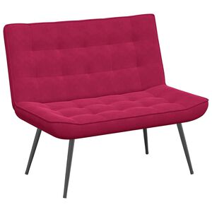 vidaXL Sitzbank Weinrot 110x74x84 cm Samt
