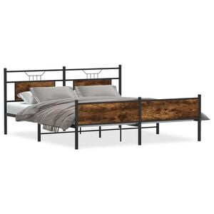 vidaXL Metallbett ohne Matratze R&auml;uchereiche 183x213 cm