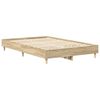 vidaXL Bettgestell ohne Matratze Sonoma-Eiche 135x190 cm Holzwerkstoff