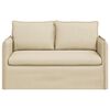 vidaXL Sofa 120cm Creme Metall