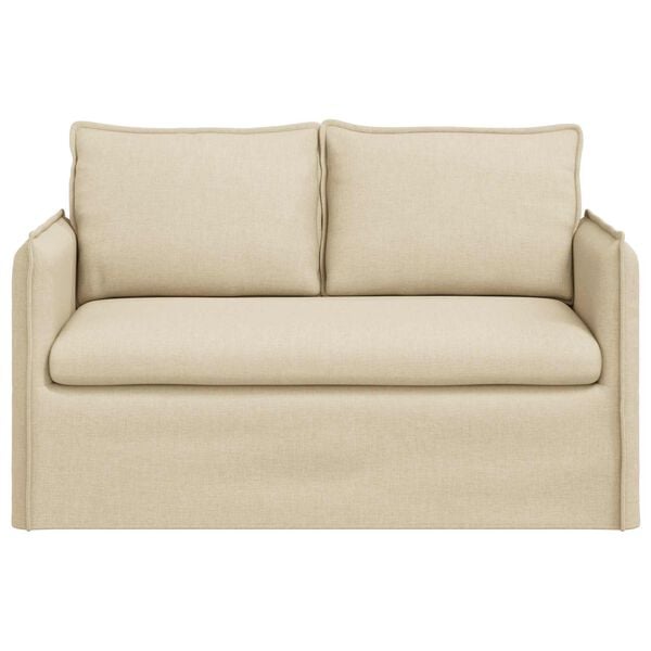 vidaXL Sofa 120cm Creme Metall