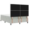 vidaXL Boxspringbett mit Matratze Hellgrau 140 x 190 cm Stoff