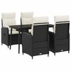 vidaXL Sofa-Tischset 5 stk. Schwarz und Cremewei&szlig;