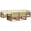 vidaXL Outdoor-Sofagarnitur 7 stk. Natur und Creme