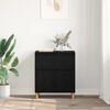 vidaXL Sideboard Schwarz Eichen-Optik 60 x 35 x 70 cm Holzwerkstoff