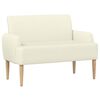 vidaXL Zweisitzer mit Knopfheftung Creme 116 x 67 x 81 cm Cordstoff