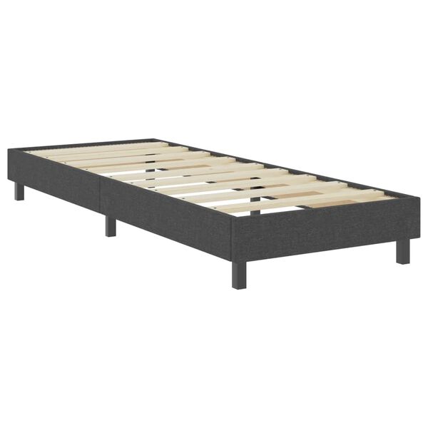 vidaXL Boxspring-Bettgestell Grau Stoff 80x200 cm