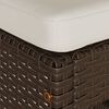 vidaXL Garten-Barhocker mit Kissen 2 Stk. Braun Poly Rattan