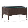 vidaXL 4-tlg. Garten-Lounge-Set mit Auflagen Poly Rattan Braun