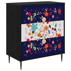vidaXL Kommode MAINZ Blumenmuster 66 x 36,5 x 76 cm Holzwerkstoff