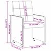 vidaXL Esszimmerst&uuml;hle mit Rollen 2 pcs Dunkelgrau 58 x 65 x 94 cm