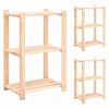 vidaXL Lagerregale 3 B&ouml;den 3 Stk. 60x38x90cm Massivholz Kiefer 150kg