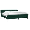 vidaXL Boxspringbett mit Matratzen Dunkelgr&uuml;n 180x210 cm Samt