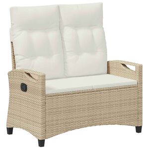vidaXL Gartenbank mit Kissen Beige und Creme 105 x 60 x 112 cm