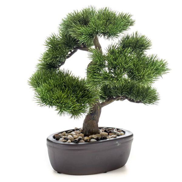 Emerald K&uuml;nstliches Pinus-Bonsai in Brauner Schale 32 cm