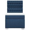 vidaXL Boxspringbett mit Matratze Blau 100x200 cm Stoff