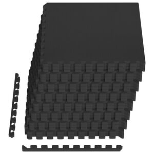 vidaXL Pool Bodenschutzmatte 24 stk. Schwarz 8,64 m&sup2; EVA-Schaum