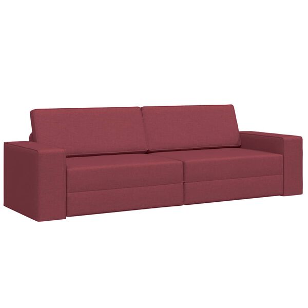 vidaXL Schlafsofa 200cm Weinrot Stoff