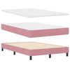 vidaXL Boxspringbett mit Matratze mit Kopfteil Rosa 120 x 200 cm Samt
