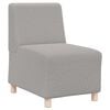 vidaXL Modulares Armfreies Sofa Hellgrau Woll&auml;hnlicher Stoff