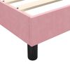 vidaXL Boxspringbett mit Matratze & LED Rosa 80x220 cm Samt